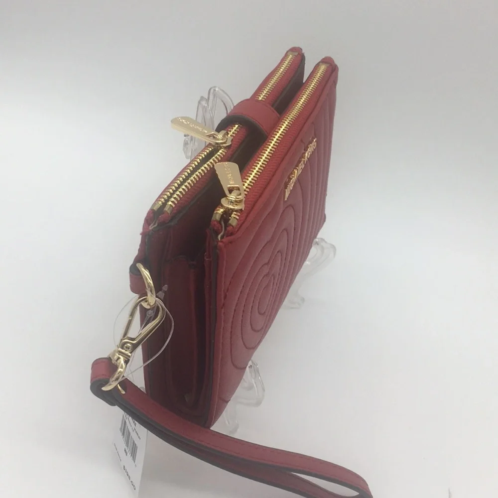Michael Kors Peyton LG Double Zip Wristlet scarle - Picture 3 of 8